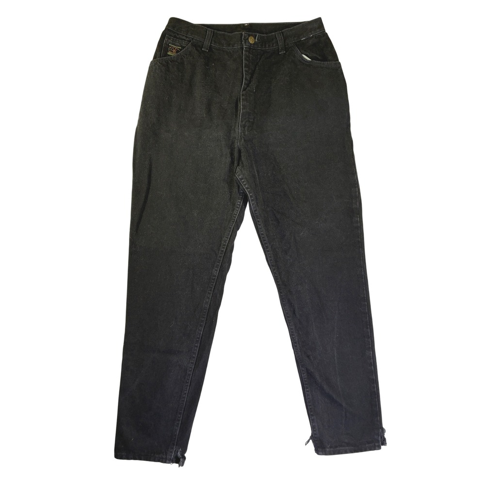 Wrangler for Women High Waisted Tapered Leg Black Jeans Size 16 x 32 MSR01CB